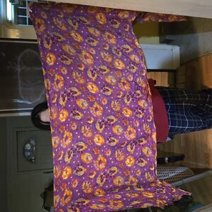 Vibrant Floral Purple Scarf